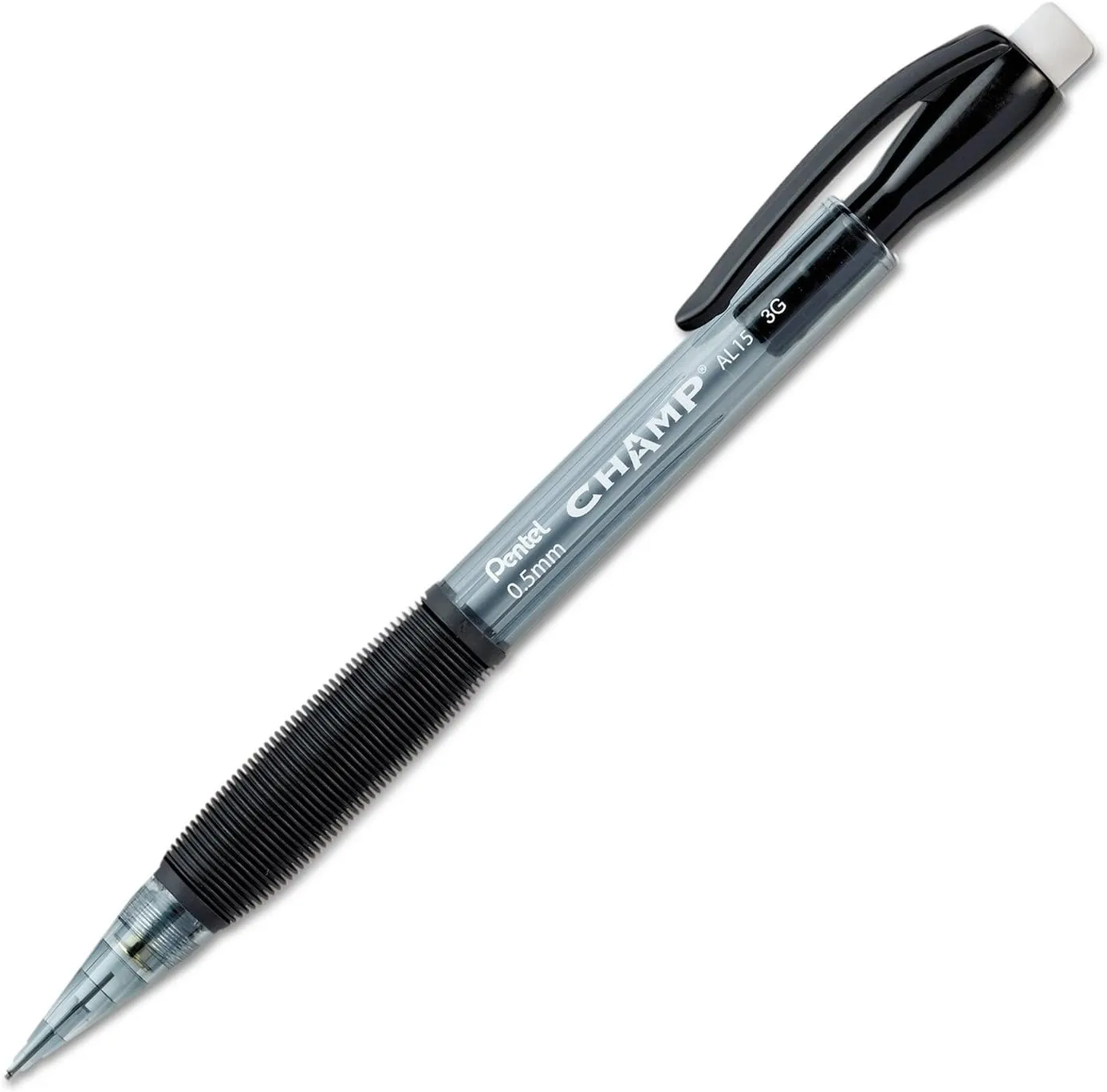Pentel AL15ASW2 Champ Mechanical Pencil, 0.5 mm, Black, 24-Pack