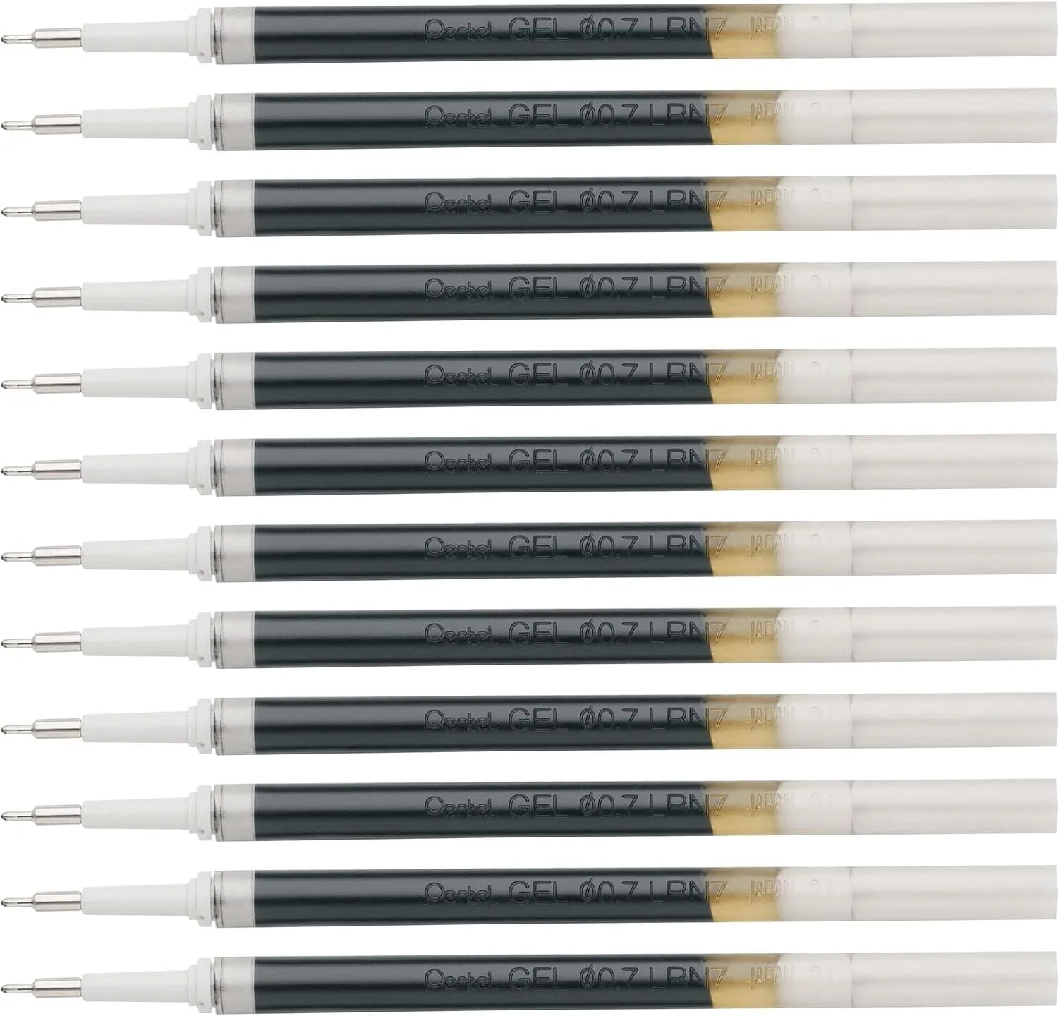 Pentel EnerGel Liquid Gel Pen Refills, 0.7mm Needle Tip, 12 Count
