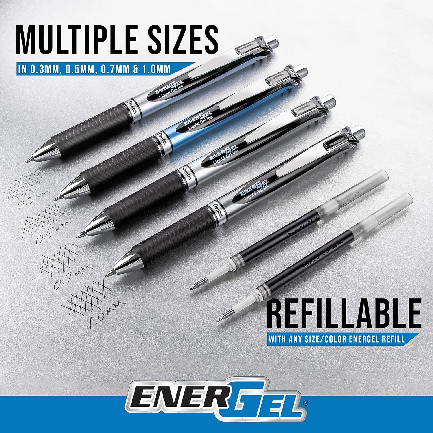 Pentel EnerGel RTX Retractable Liquid Gel Pens