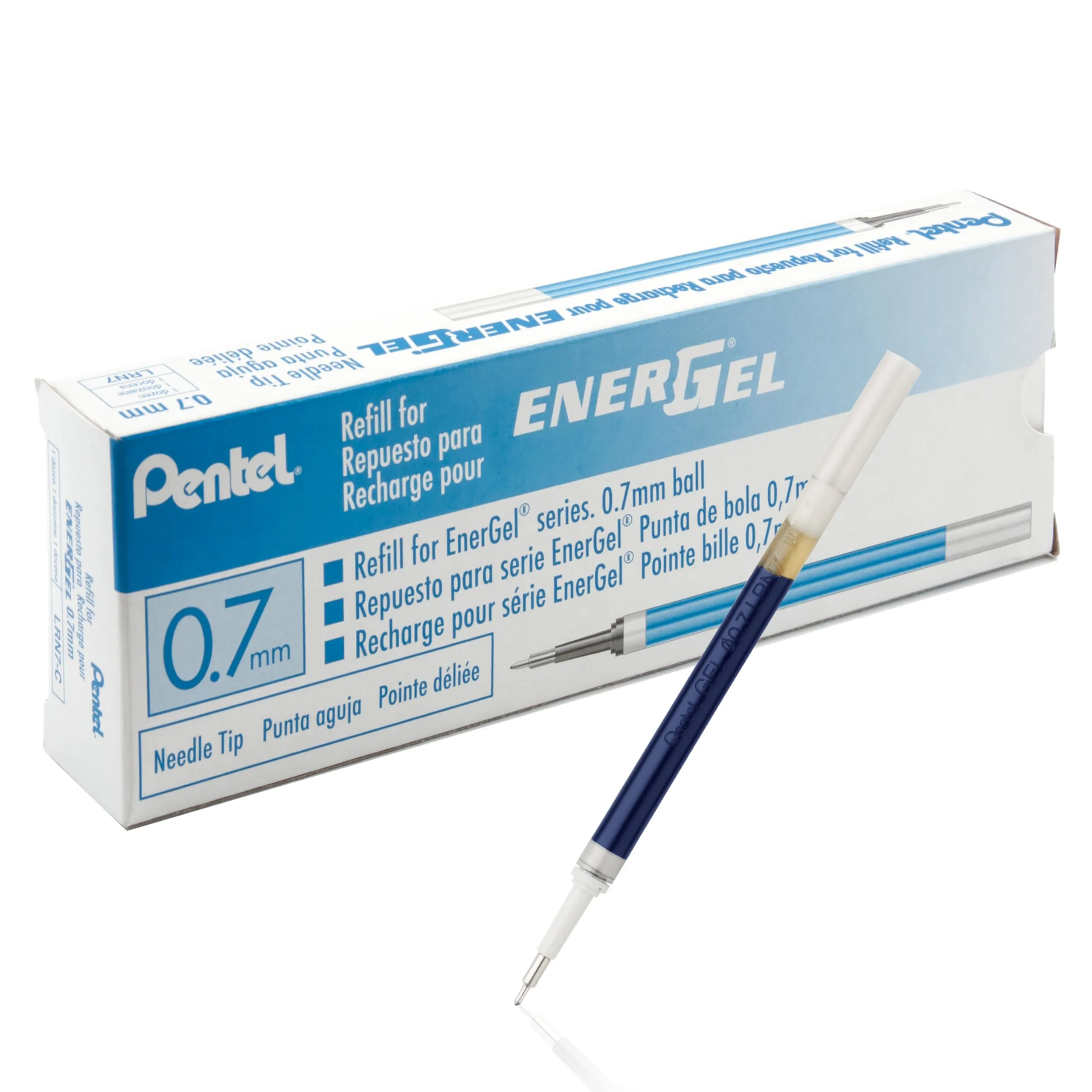 Pentel EnerGel Liquid Gel Pen Refills, 0.7mm Needle Tip, 12 Count