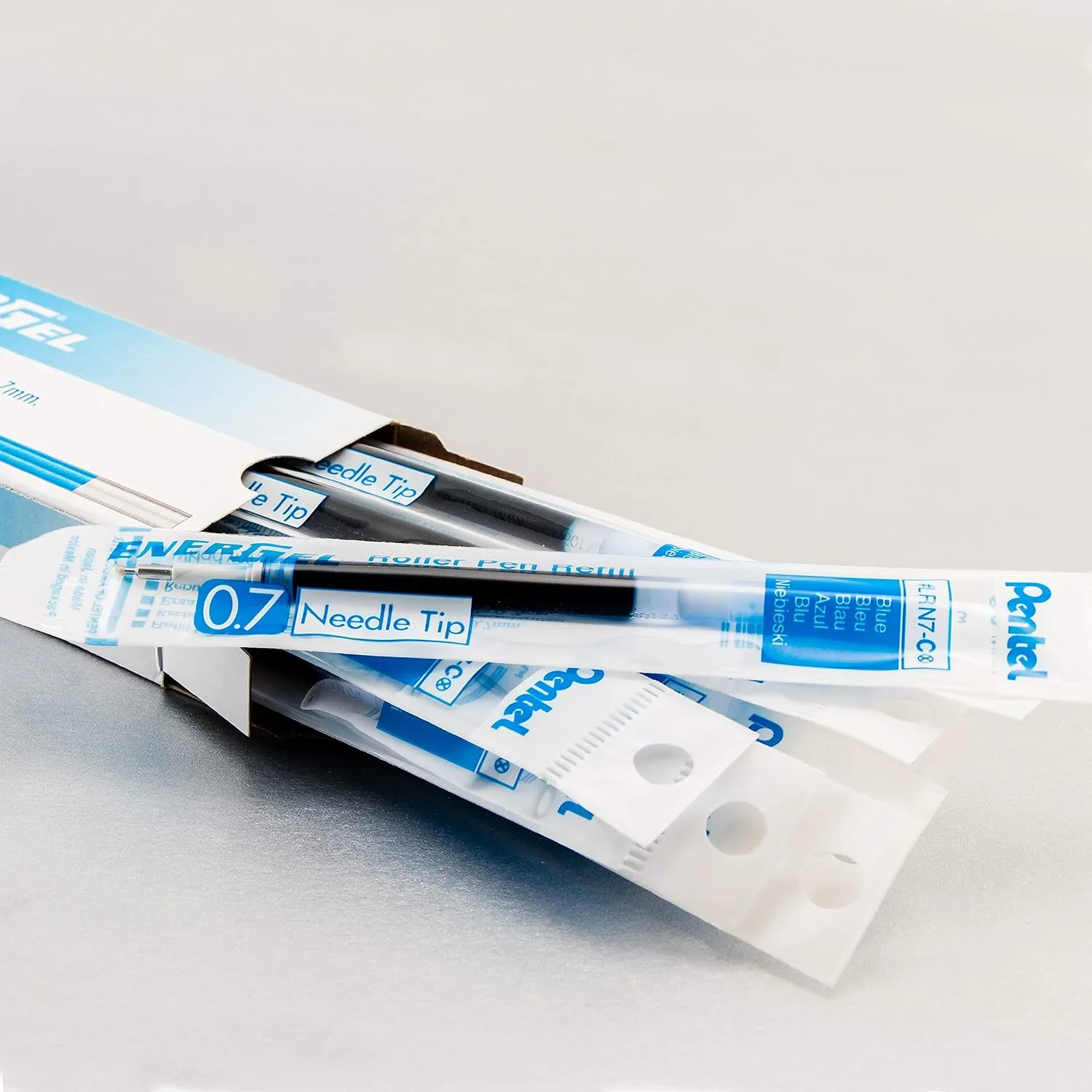 Pentel EnerGel Liquid Gel Pen Refills, 0.7mm Needle Tip, 12 Count