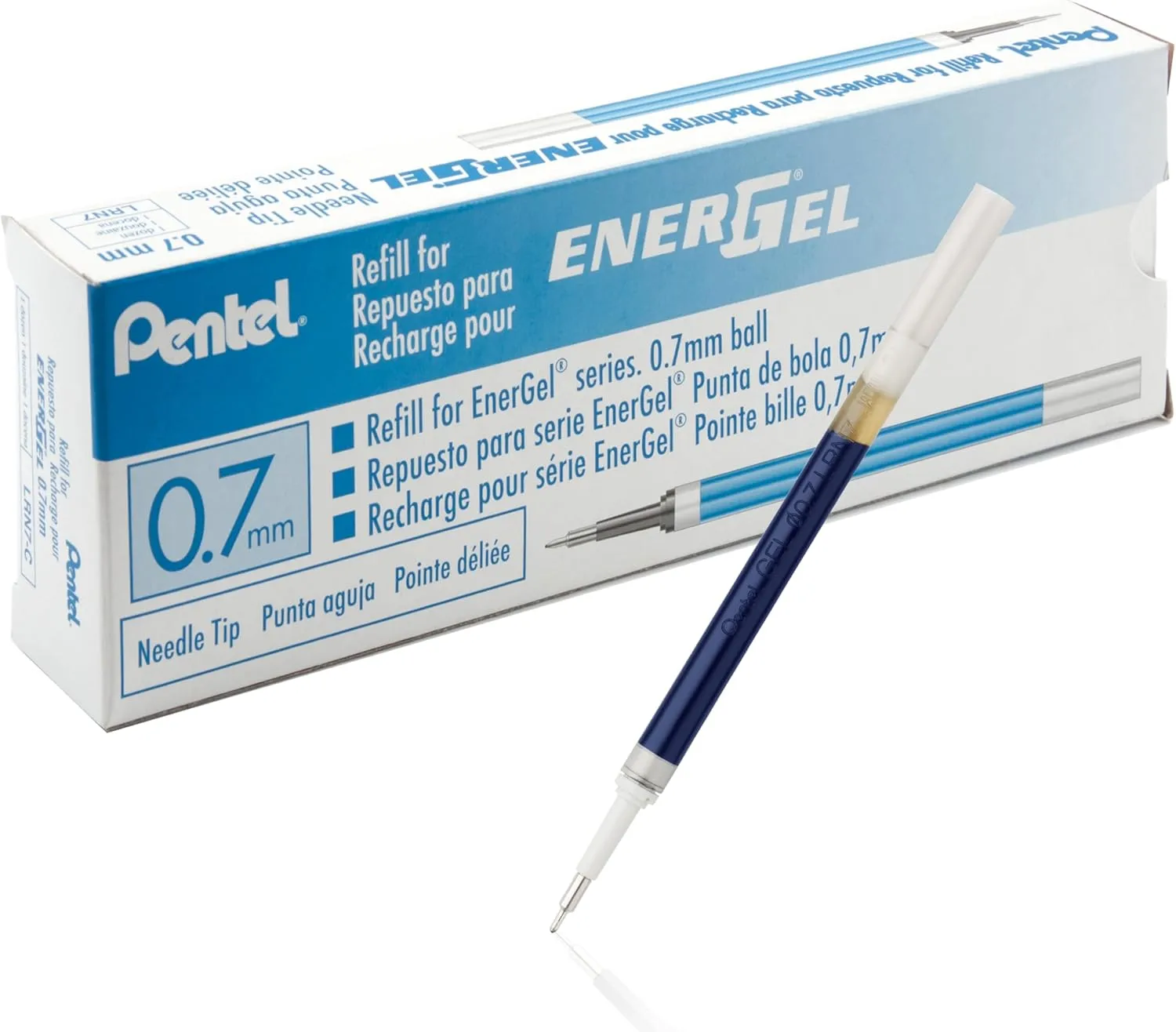 Pentel EnerGel Liquid Gel Pen Refills, 0.7mm Needle Tip, 12 Count
