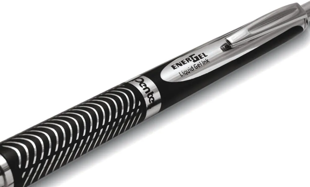 Pentel BL407AA EnerGel Alloy RT Retractable Gel Pen, 0.7mm, Black