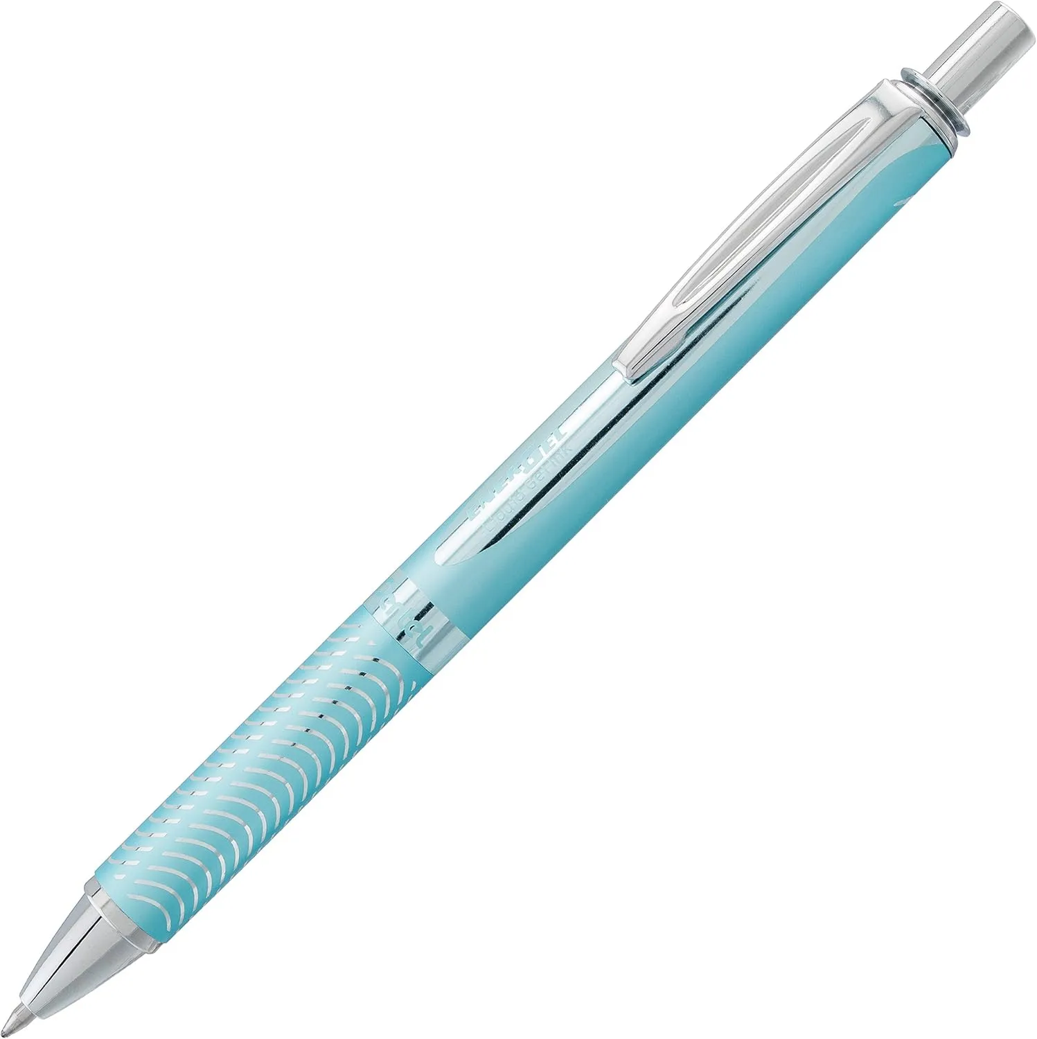 Pentel EnerGel Alloy RT Retractable Gel Pen, 0.7 mm, Black Ink, Turquoise Barrel