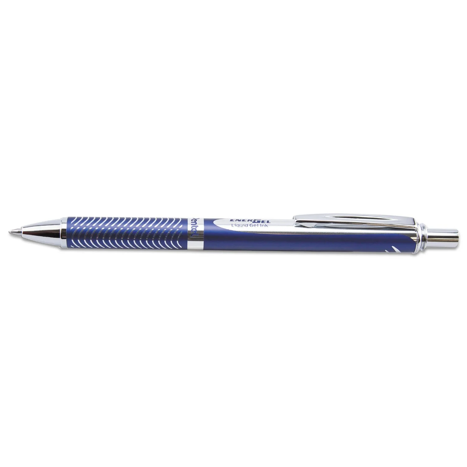 PENTEL EnerGel Alloy RT Retractable Liquid Gel Pen.7mm, Blue Barrel, Black Ink (BL407CA) 1 Count (Pack of 1)