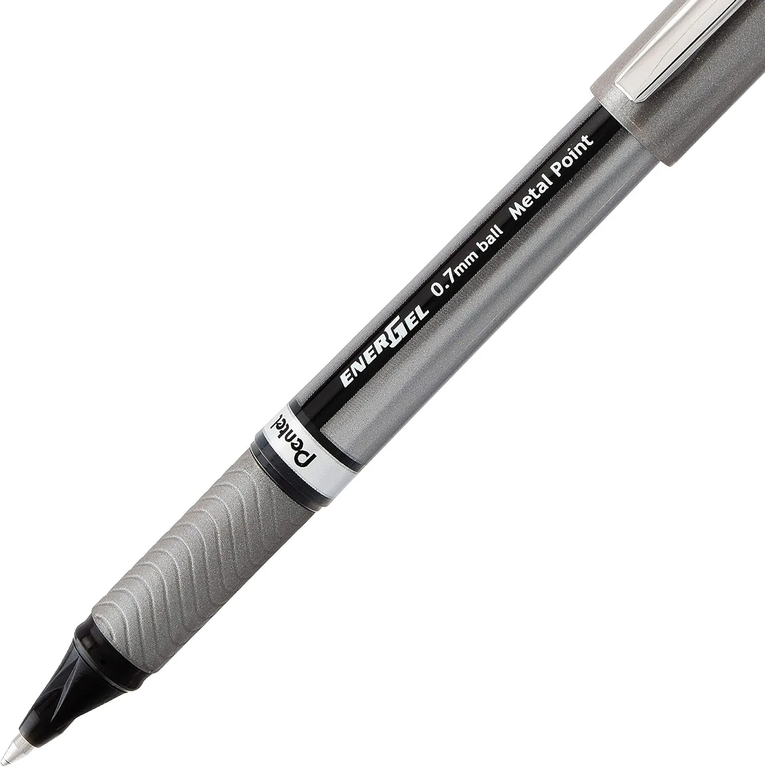 Pentel BL27A EnerGel NV Liquid Gel Pen, .7mm, Gray Barrel, Black Ink, Dozen (BL27-A)