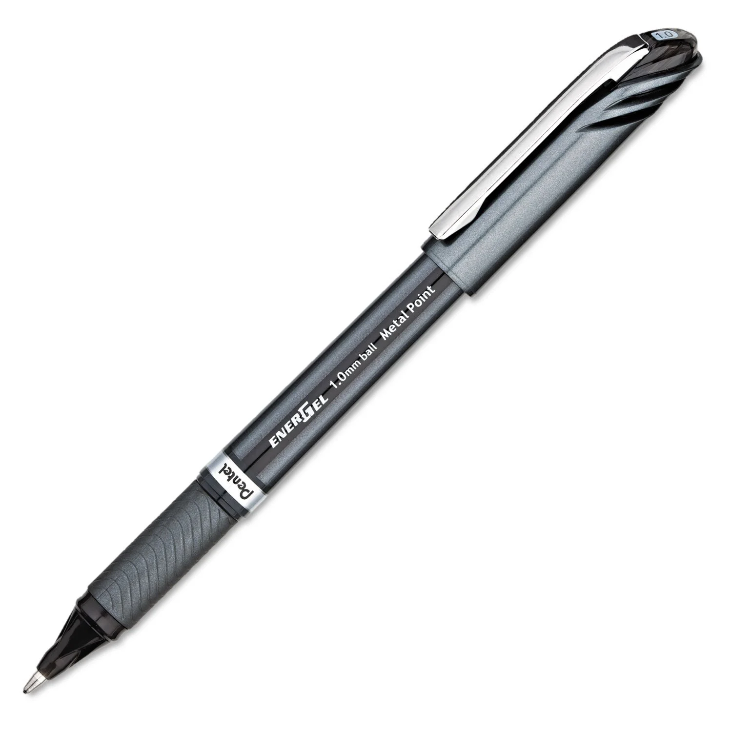 Pentel EnerGel NV Liquid Gel Pens, Bold Point, 1.0 mm, Black Ink, Pack Of 12 Pens