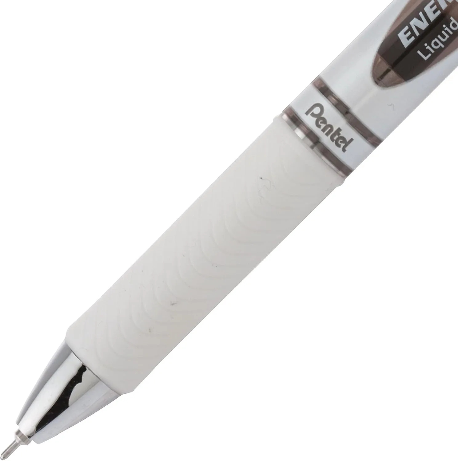 Pentel® EnerGel Pearl Pens, 0.7mm, Needle Point, Black Ink, Pack Of 12