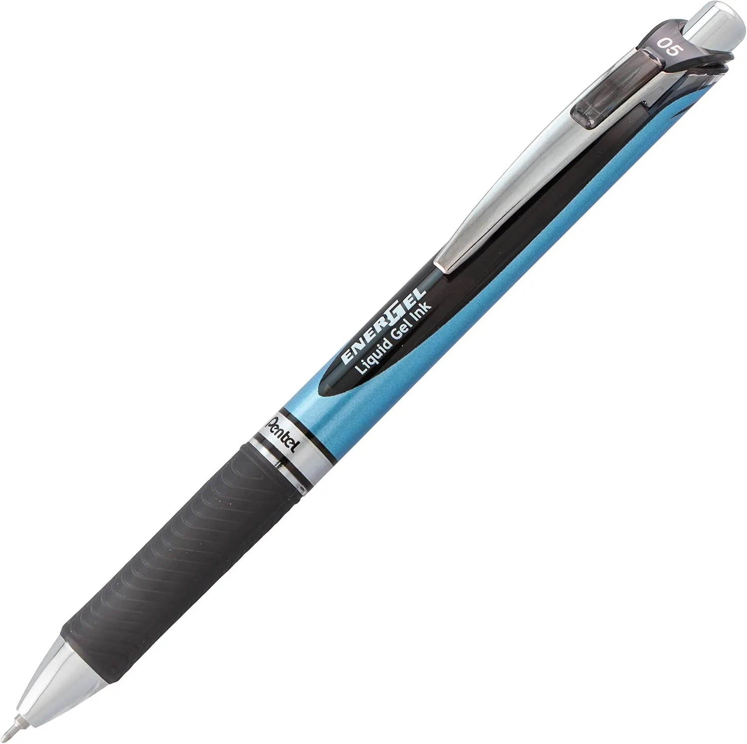 Pentel BLN75ABX EnerGel RTX Gel Pens, 0.5mm, Black Ink, Blue Barrel, 12 Count