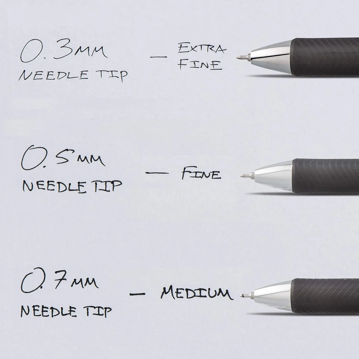 Pentel BLN75ABX EnerGel RTX Gel Pens, 0.5mm, Black Ink, Blue Barrel, 12 Count