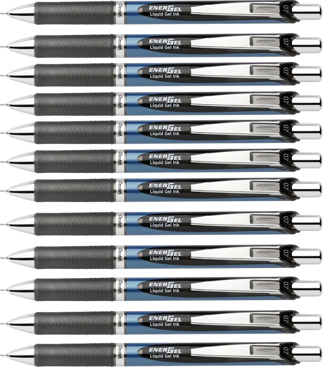 Pentel® EnerGel™ Deluxe RTX Retractable Pen, Needle Point, 0.7 mm, Assorted Barrels, Black Ink