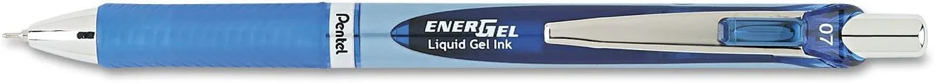 Pentel EnerGel RTX Retractable Liquid Gel Pen, 0.7mm, Needle Tip, Blue Ink