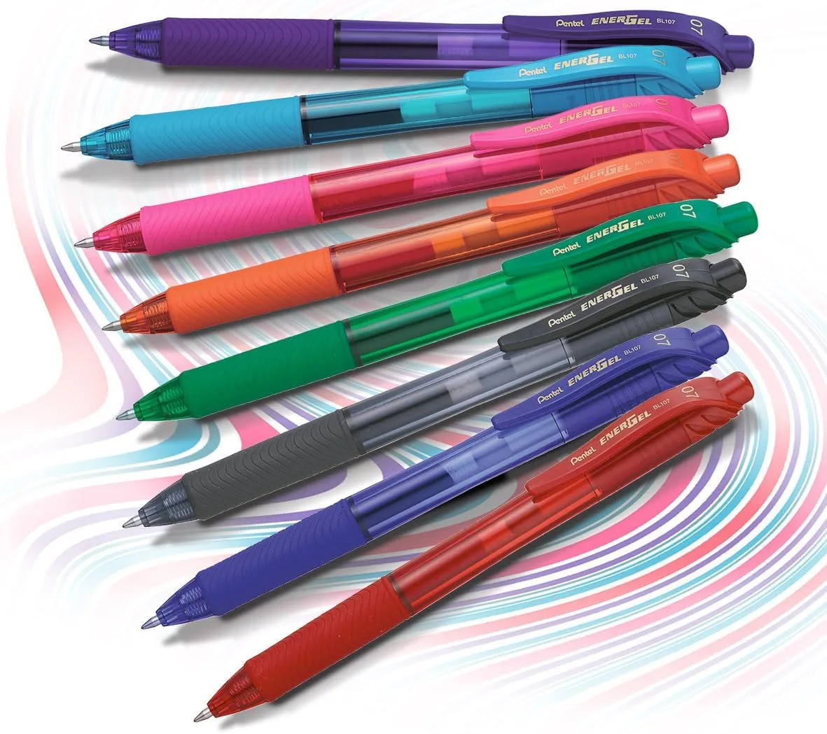Pentel EnerGel-X BL107 Retractable Gel Pens, 0.7mm, 12 Count