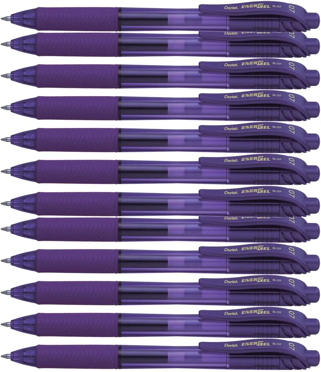 Pentel EnerGel-X BL107 Retractable Gel Pens, 0.7mm, 12 Count