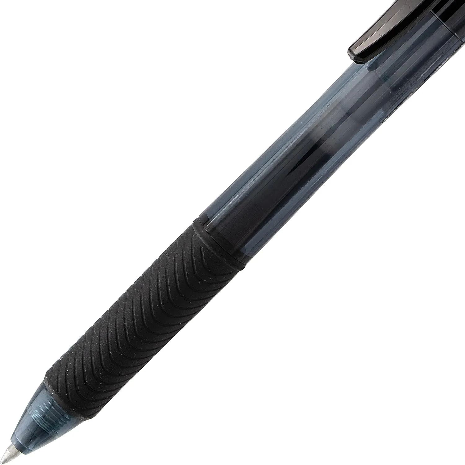 Pentel EnerGel X Retractable Liquid Gel Pens, Medium Point, 0.7 mm, 84% Recycled, Assorted Barrels, Black Ink, Box Of 12 Pens