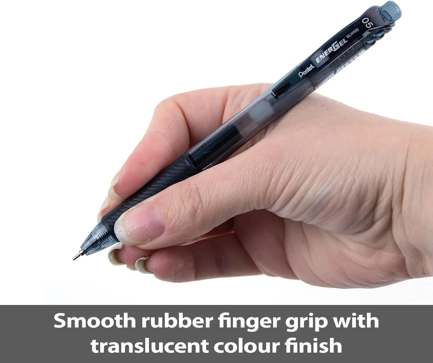 Pentel BLN105A EnerGel-X Retractable Roller Gel Pen, .5mm, Black Barrel/Ink, Dozen 12 Count (Pack of 1)