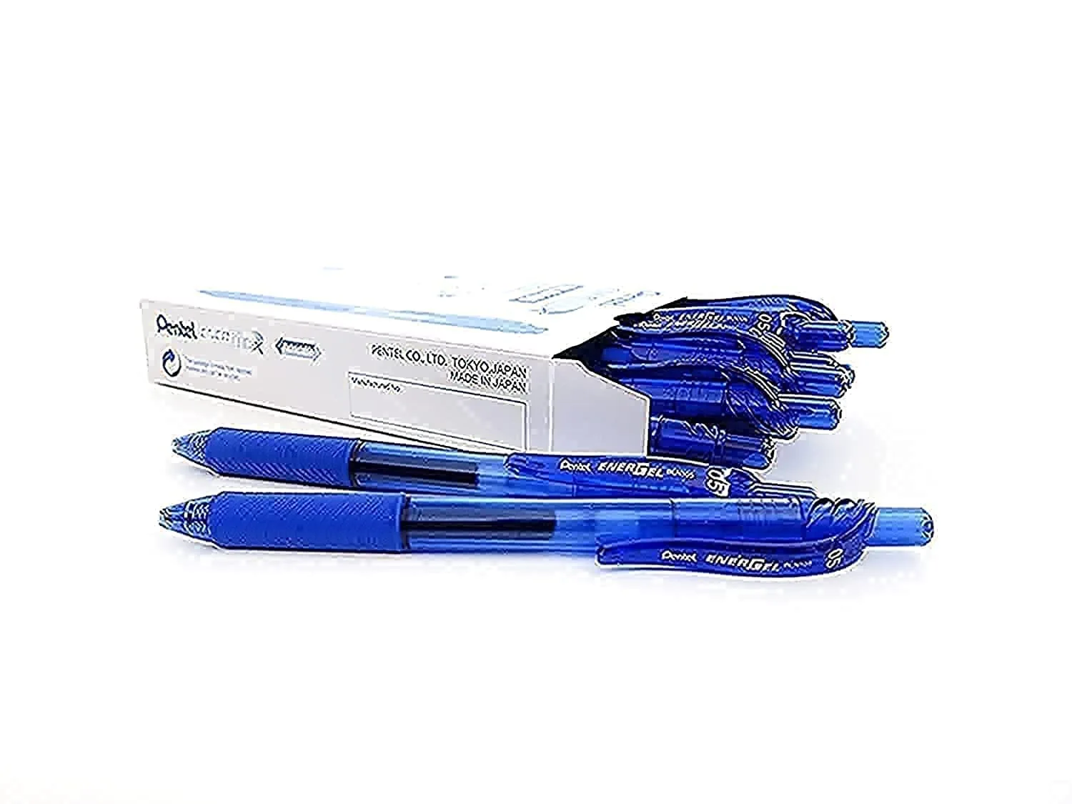 Pentel BLN105C EnerGel-X Retractable Roller Gel Pen, .5mm, Blue, Dozen