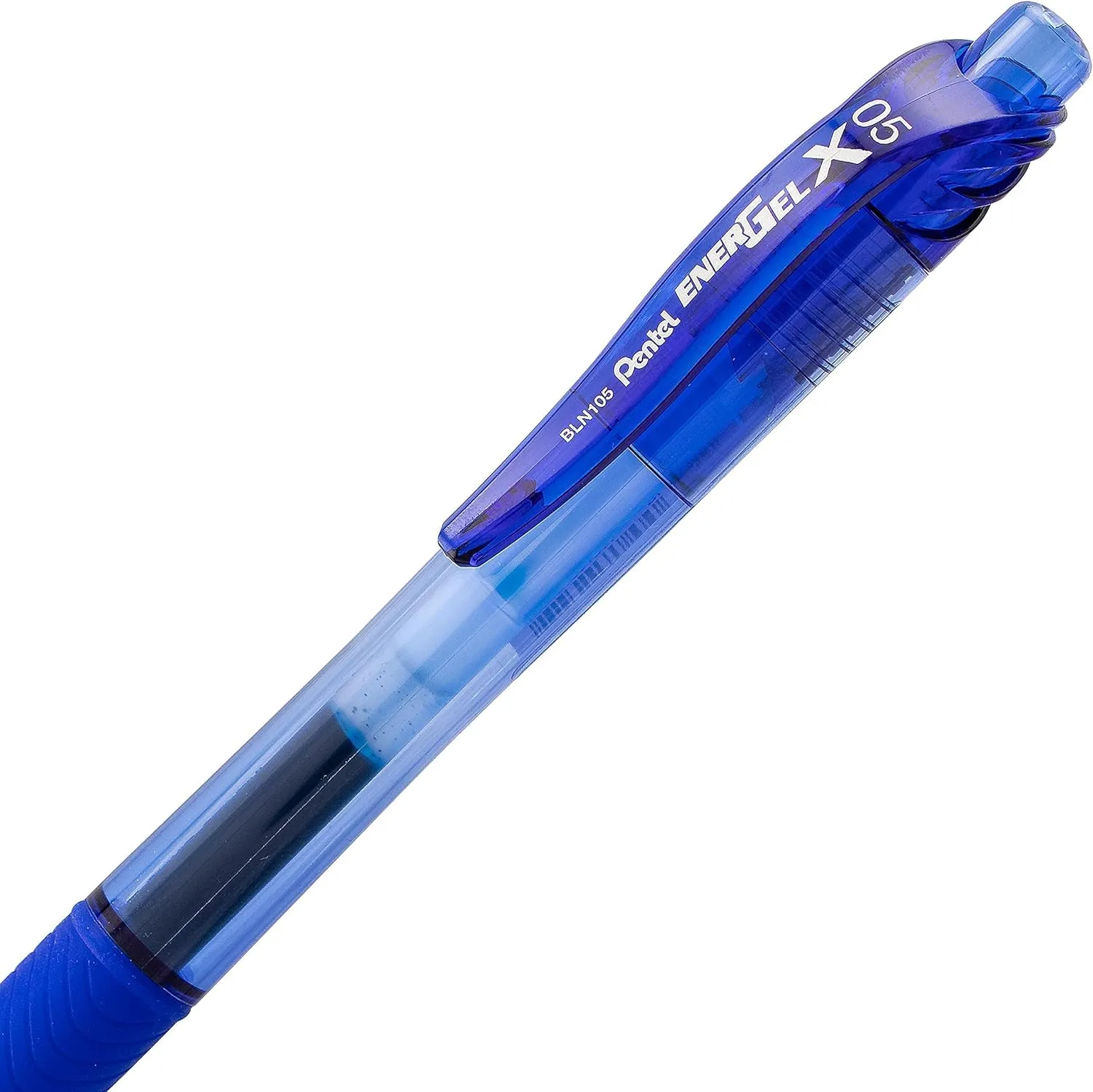 Pentel BLN105C EnerGel-X Retractable Roller Gel Pen, .5mm, Blue, Dozen