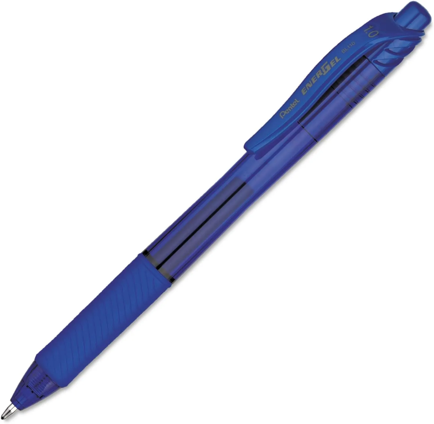 Pentel EnerGel-X Retractable Gel Pens, Bold 1.0 mm, Blue Ink, Pack of 12