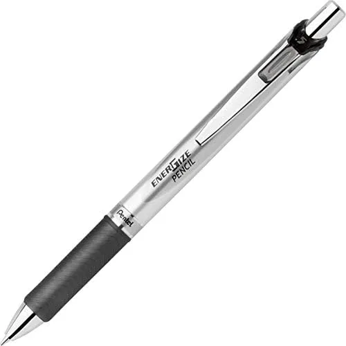 Pentel EnerGize Mechanical Pencil (0.5mm, #2), Black/Silver, 12-Pack