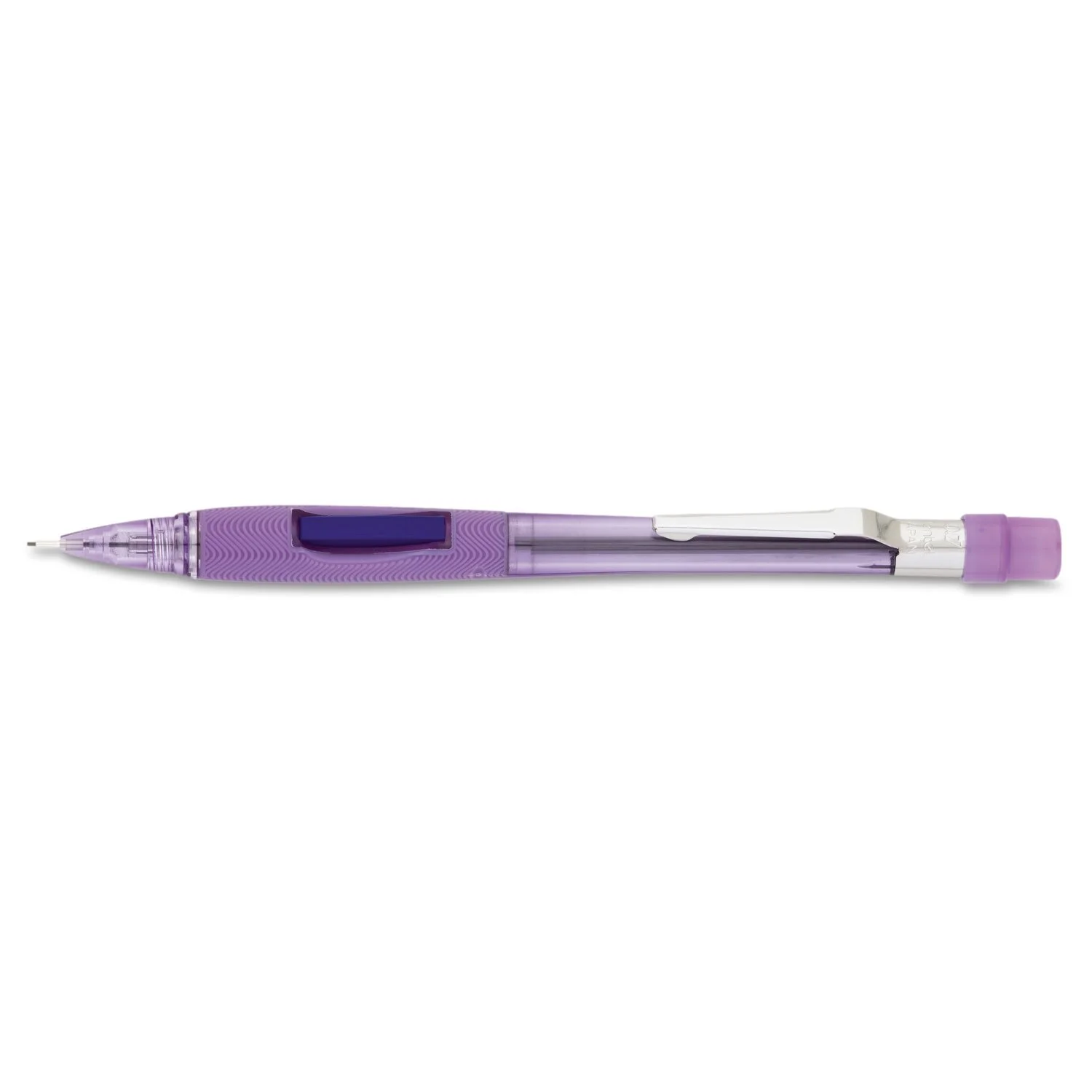 Pentel Quicker Clicker Mechanical Pencil, 0.7 mm, HB, Transparent Violet