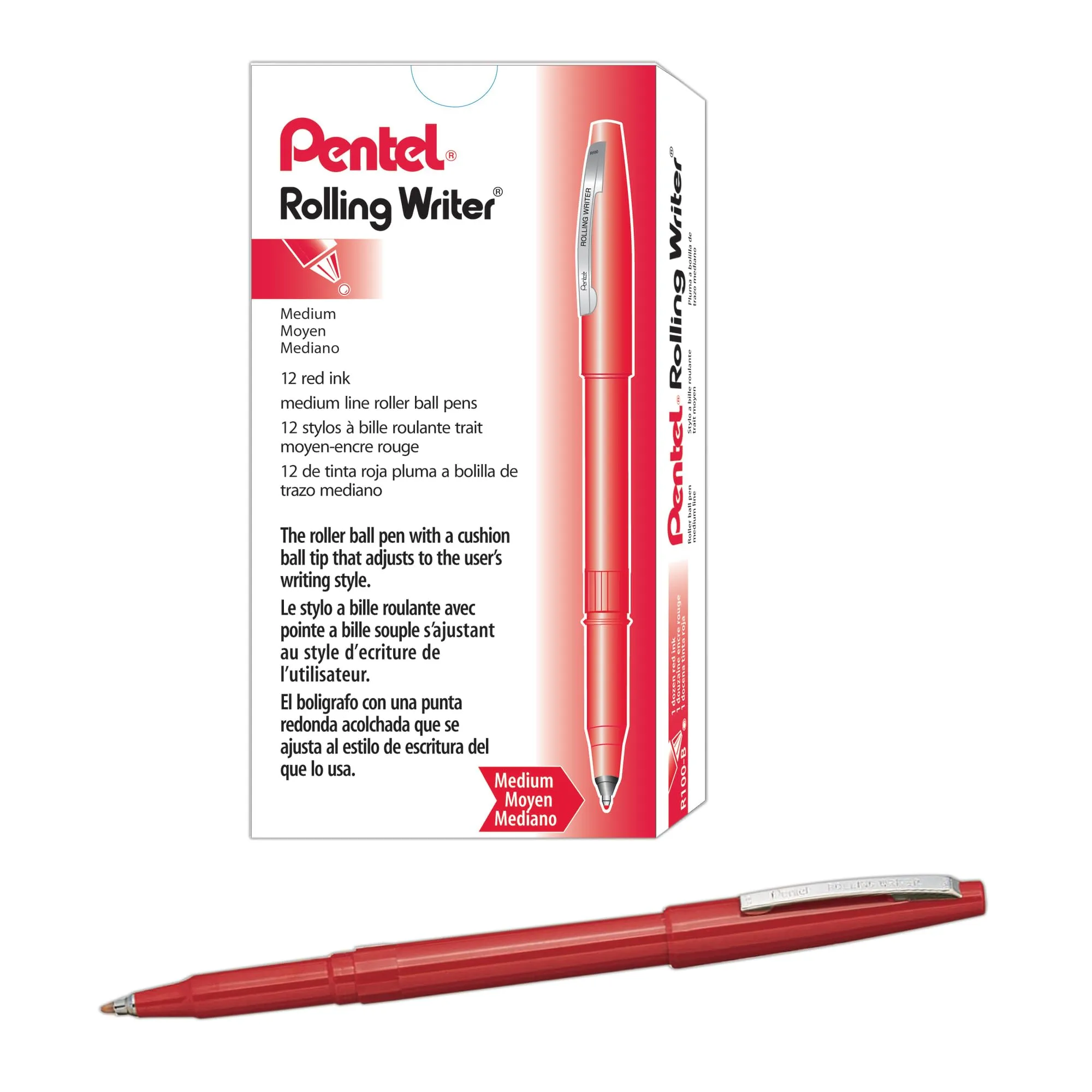 Pentel Rolling Writer Rollerball Pens 0.8 mm Medium
