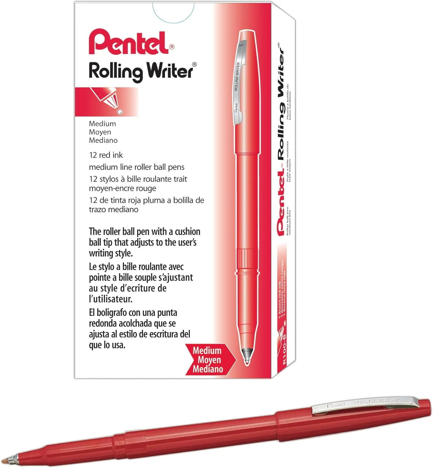 Pentel Rolling Writer Rollerball Pens 0.8 mm Medium