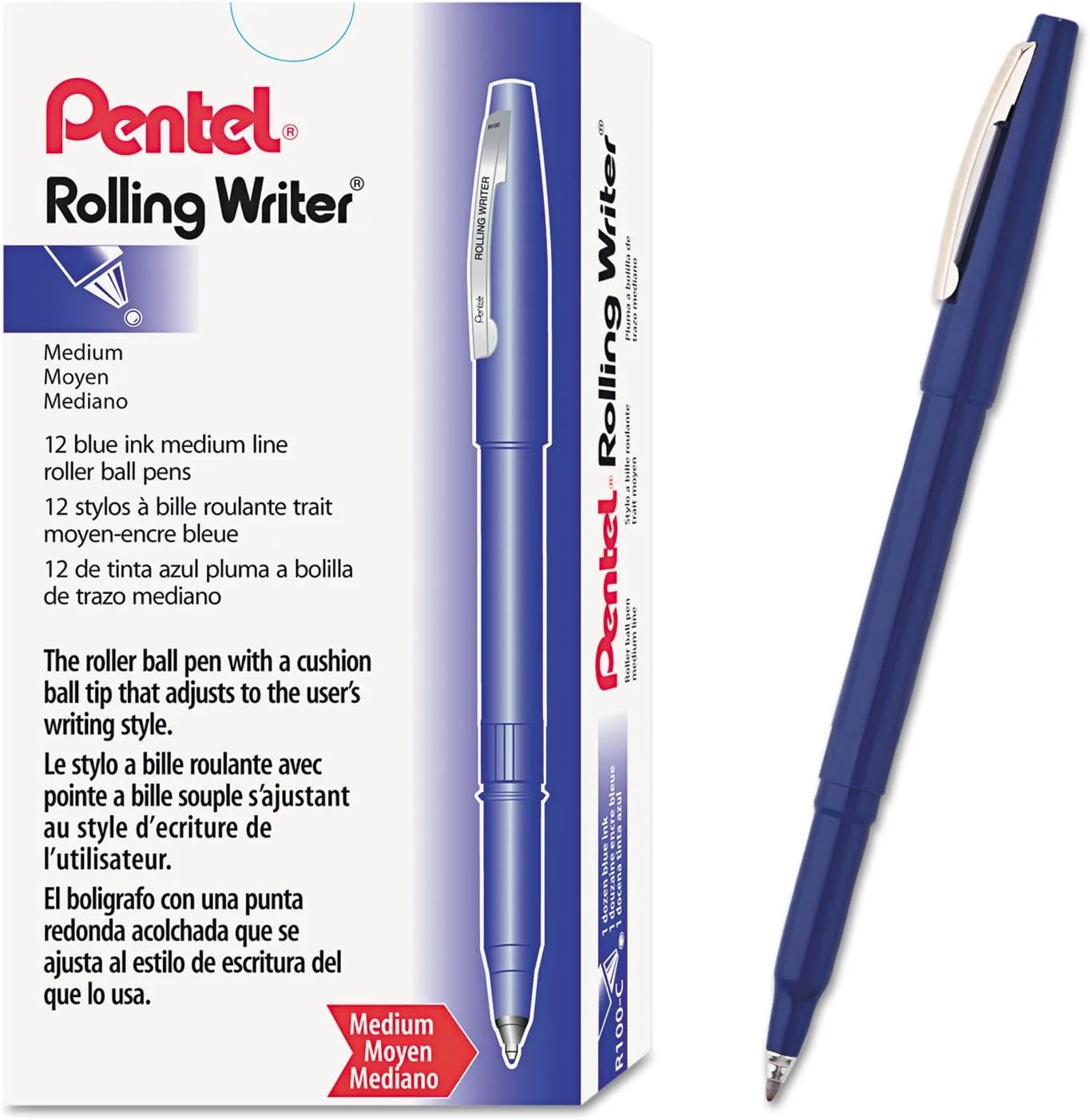 Pentel Rolling Writer Rollerball Pens 0.8 mm Medium