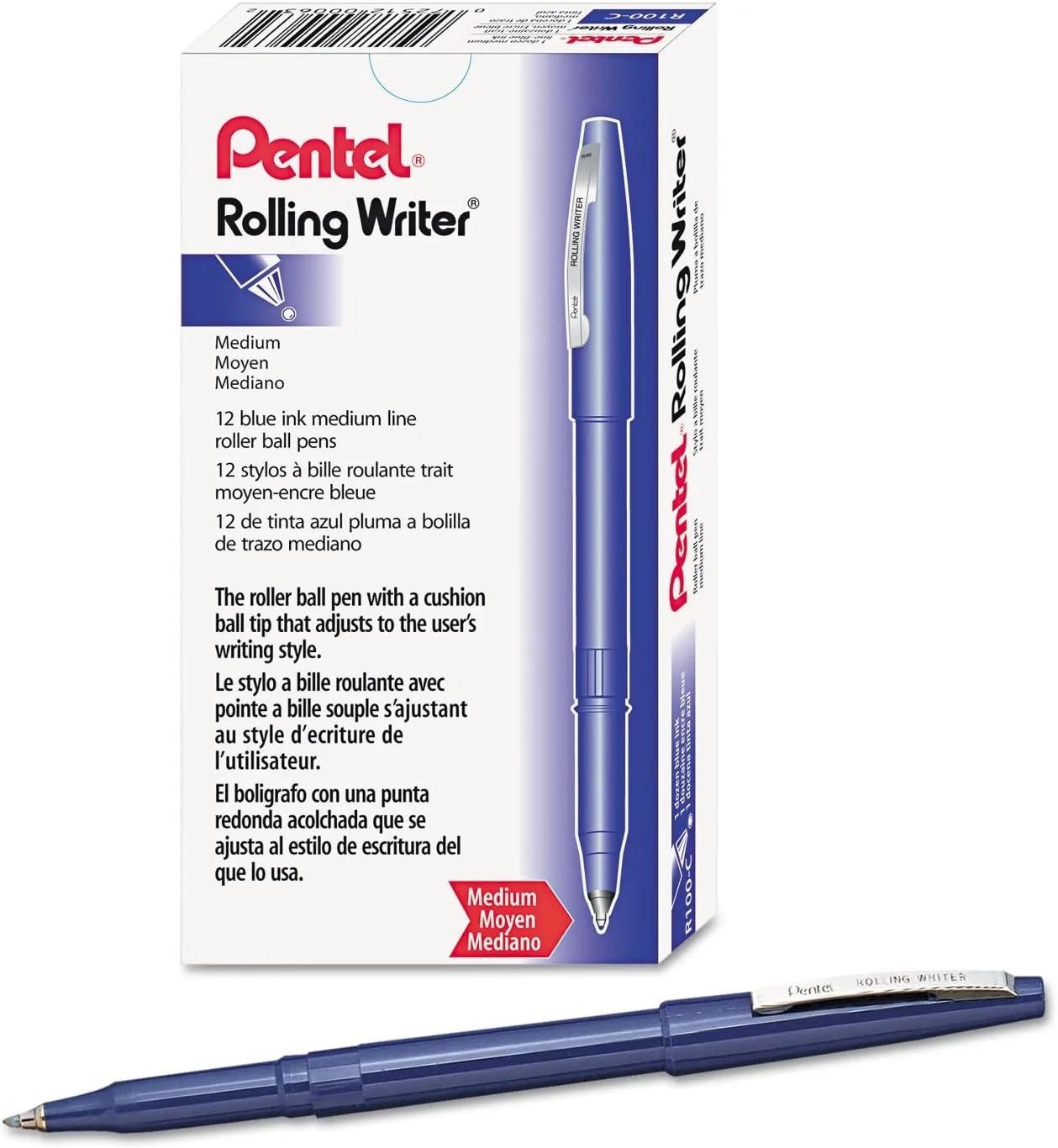 Pentel Rolling Writer Rollerball Pens 0.8 mm Medium