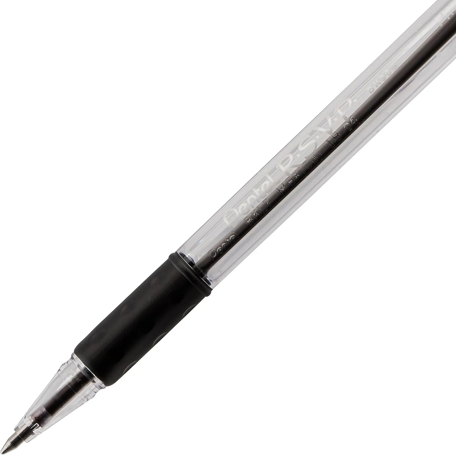Pentel R.S.V.P. Ballpoint Pens, Fine Point 0.7 mm, Black Ink, Pack of 5