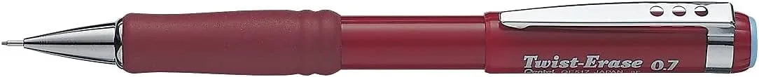 Pentel Twist-Erase III Mechanical Pencils, 0.7mm, Assorted Barrel Colors, Pack Of 2 Pencils