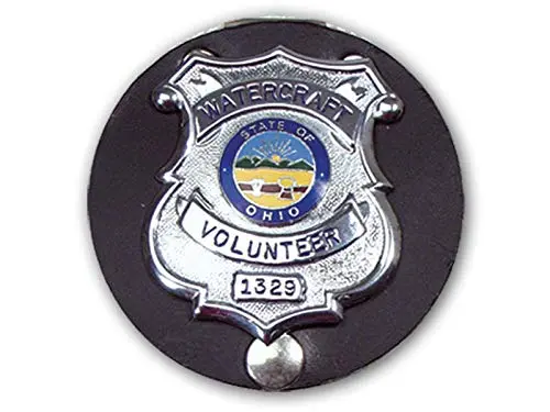 Perfect Fit Clip-on Belt Badge Holder - Round, Wear on Belt or Use as Neck Badge Clip on Holder for On or Off Duty Use