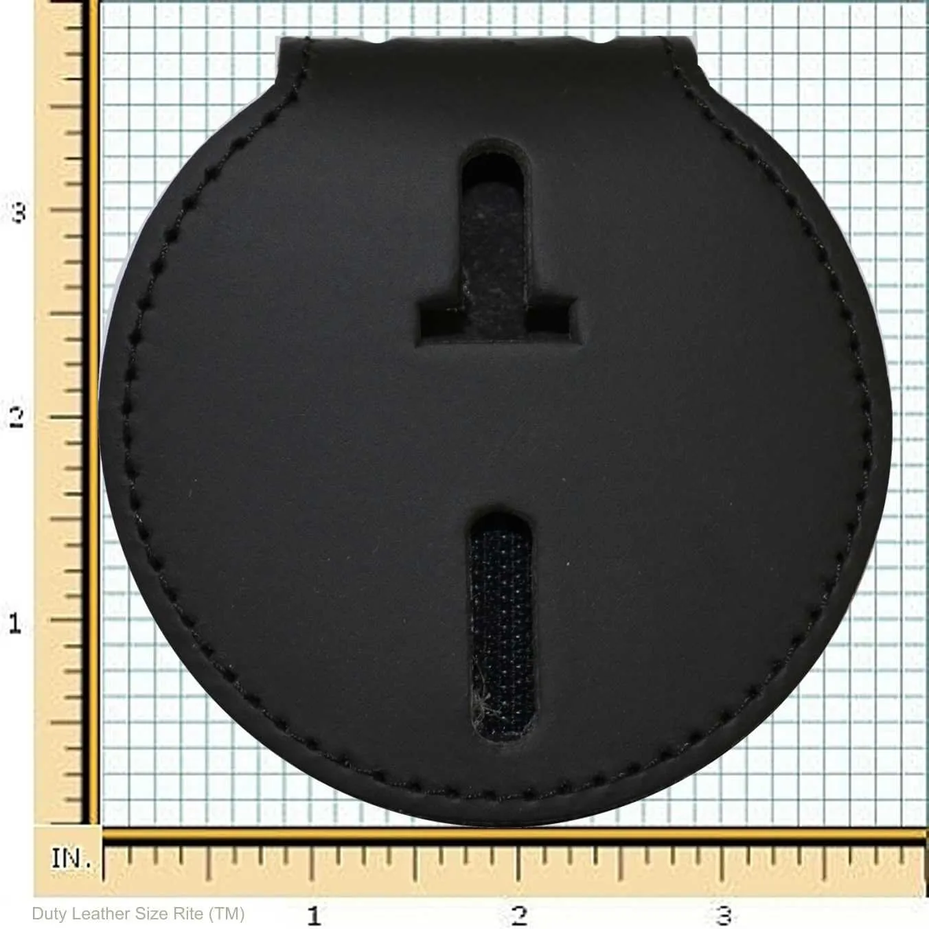 PERFECT FIT SHIELD WALLETS Round Belt Clip Badge Holder with Pocket and Chain