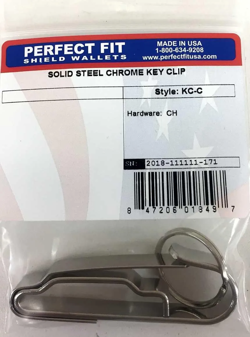 Solid Steel Chrome Key Clip