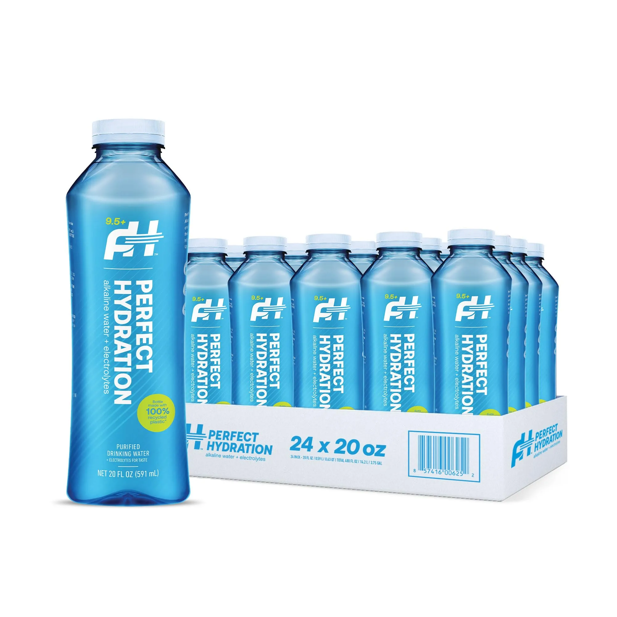 Perfect Hydration 9.5+ pH Alkaline Drinking Water, Purified & Electrolyte Enhanced