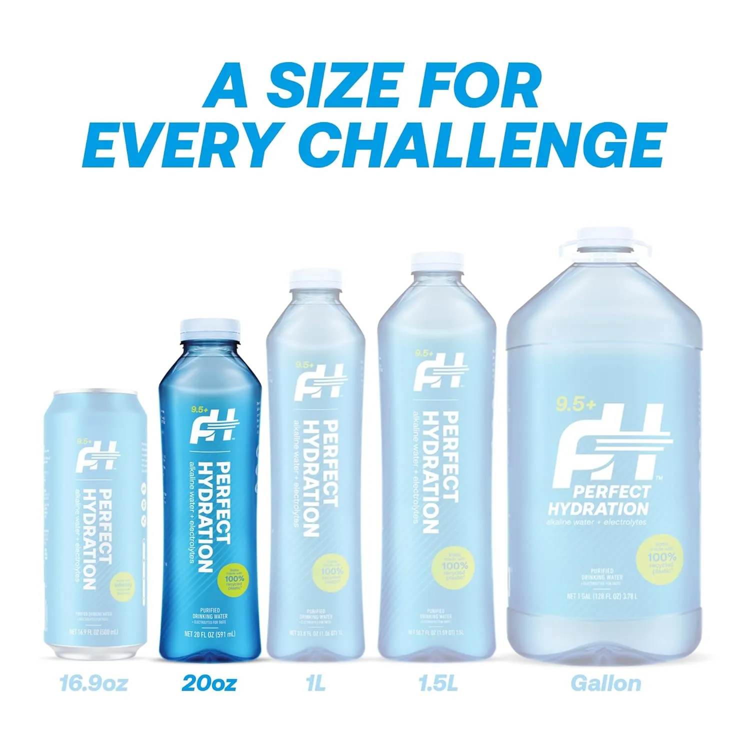 Perfect Hydration 9.5+ pH Alkaline Drinking Water, Purified & Electrolyte Enhanced