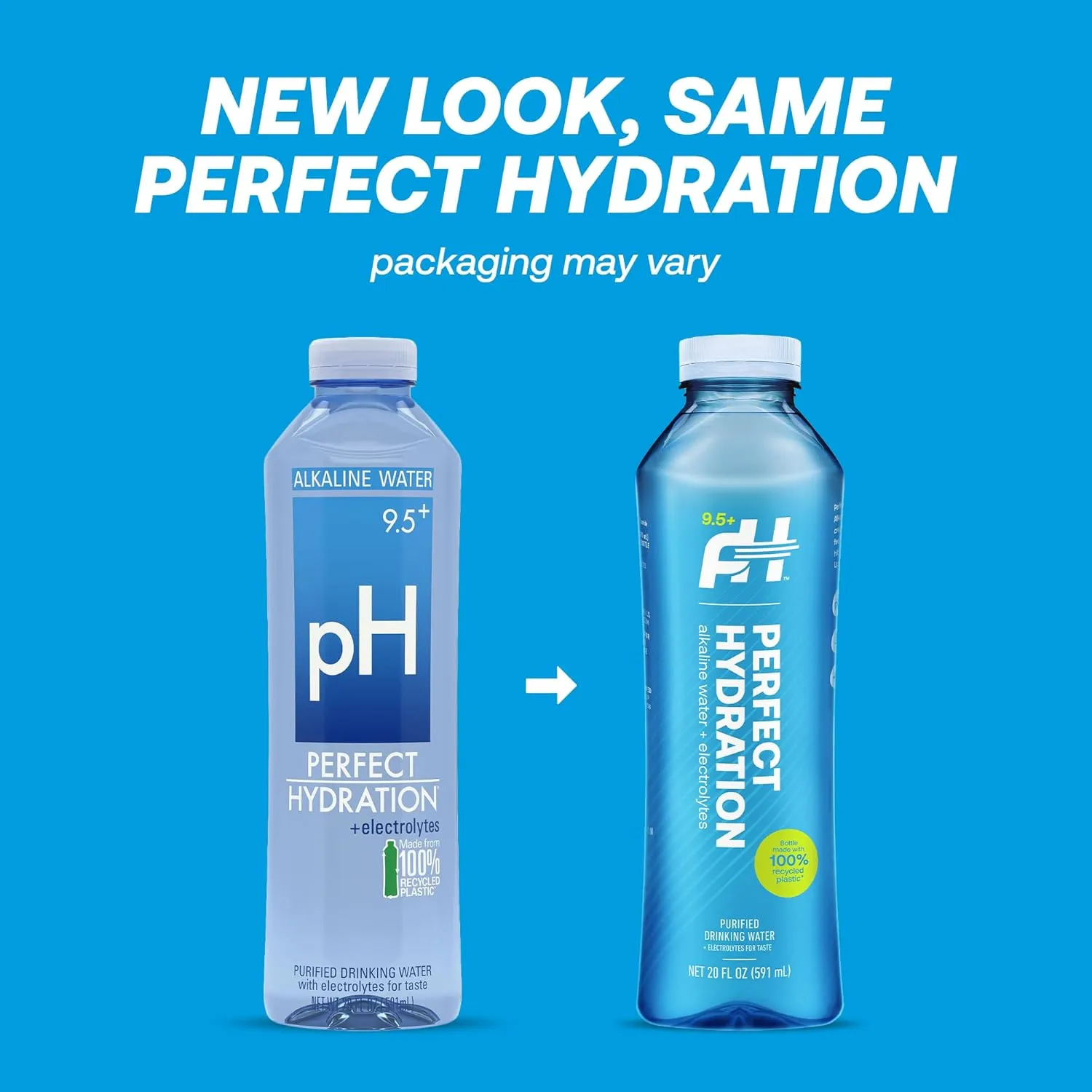 Perfect Hydration 9.5+ pH Alkaline Drinking Water, Purified & Electrolyte Enhanced