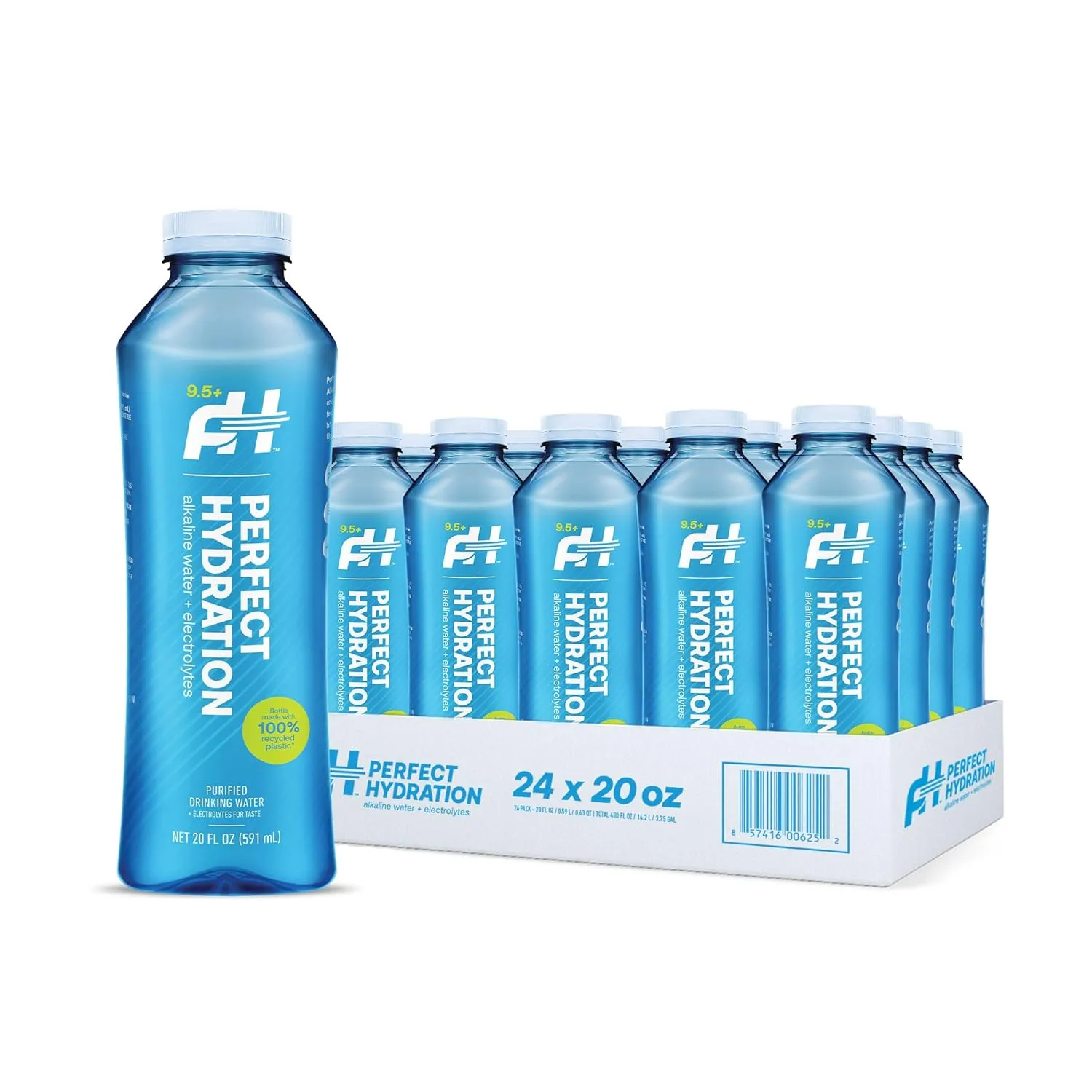 Perfect Hydration 9.5+ pH Alkaline Drinking Water, Purified & Electrolyte Enhanced