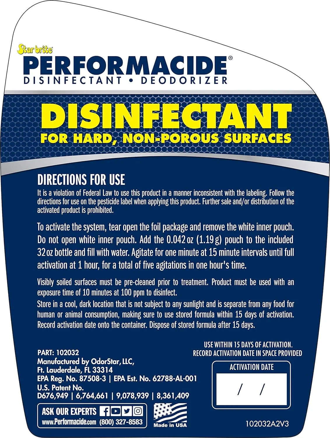 STAR BRITE PERFORMACIDE Hard Surface Disinfectant