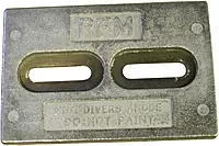 Performance Metals HMDDA, Mini Divers Anode Aluminum 1.1 Lbs, 6 x 4 x 1/2