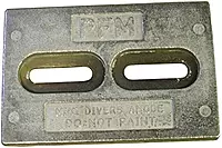 Performance Metals HMDDA, Mini Divers Anode Aluminum 1.1 Lbs, 6 x 4 x 1/2