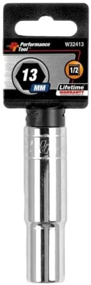 Performance Tool 1/2-Inch Drive 6-Point Metric Socket