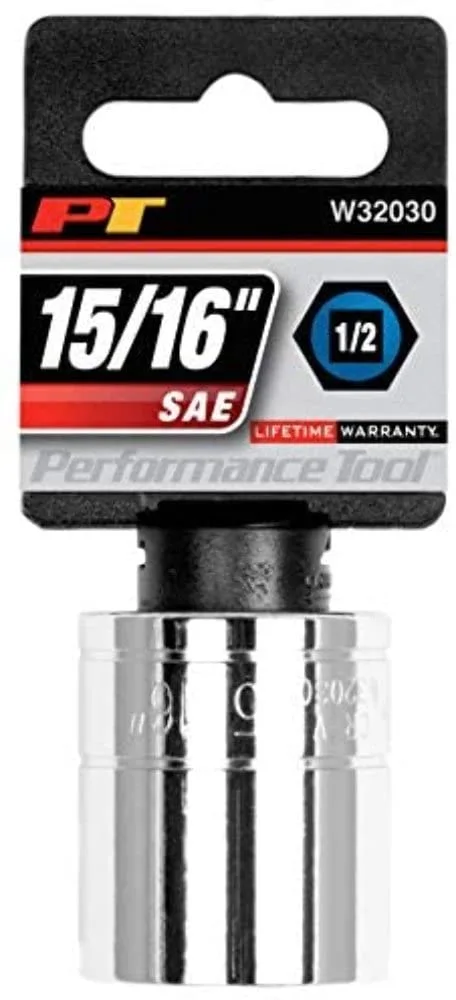 Performance Tool 1/2" Drive 6-Point Socket
