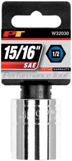 Performance Tool 1/2" Drive 6-Point Socket