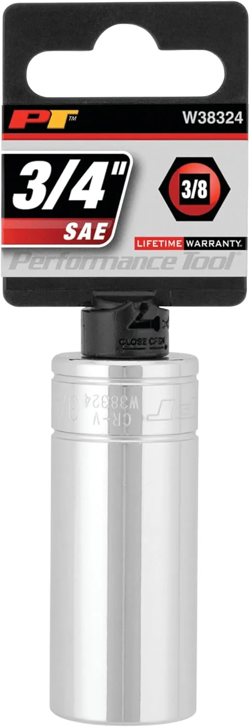 Performance Tool 6-Point Socket, 3/8-Inch Drive