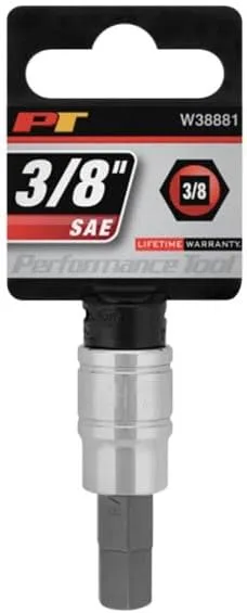 Performance Tool W38881 3/8-Inch Drive Hex Bit Socket