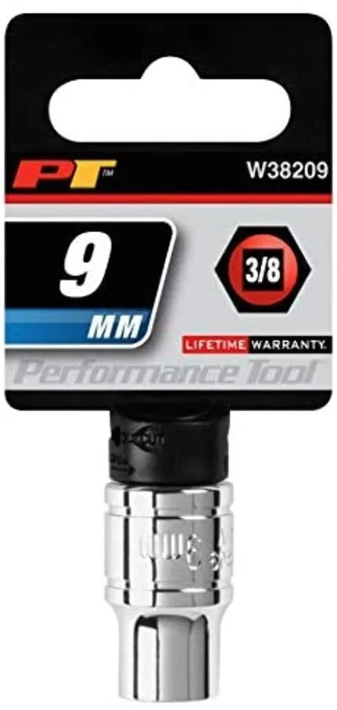 Performance Tool W38209 3/8-Inch Drive 6-Point Socket, 9mm
