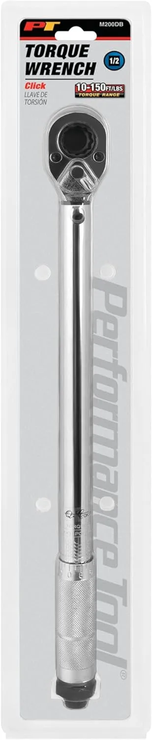 Performance Tool M200DB 1/2-Inch Drive Click Torque Wrench (10 to 150 ft/lbs)