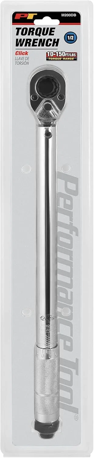 Performance Tool M200DB 1/2-Inch Drive Click Torque Wrench (10 to 150 ft/lbs)