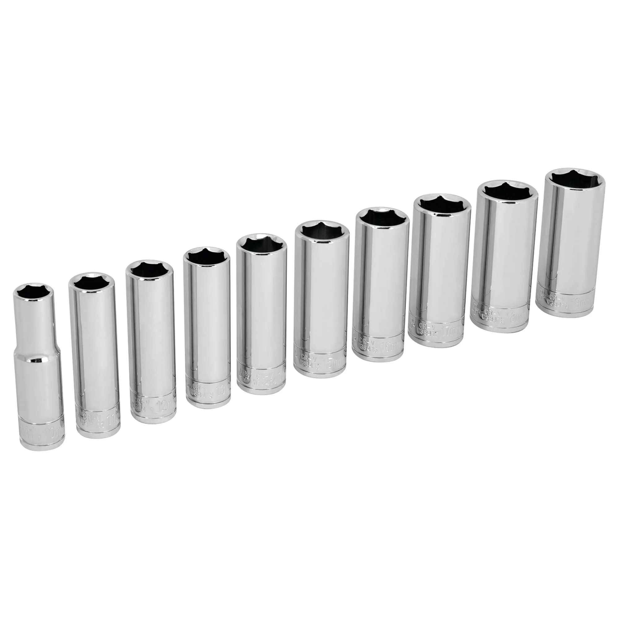 Performance Tool Metric Socket Set - Chrome Vanadium Alloy